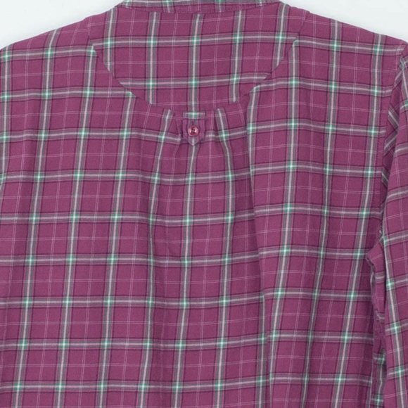 LL Bean Smocked Button Down Plaid Shirt Women's Size Small - Picture 7 of 7